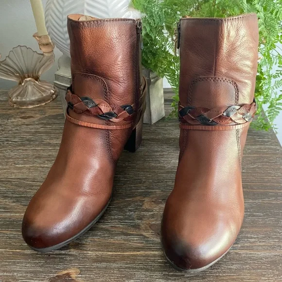 PIKOLINOS Verona Leather Zip Block Heel Boots W5C-8576 Women 41 US 10.5-11 Brown - Picture 11 of 15